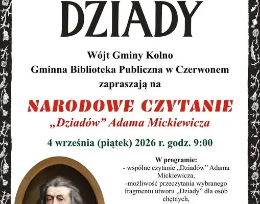Narodowe Czytanie „Dziadów” w Czerwonem – finał 15. edycji już 4 września