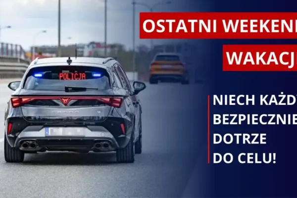 Policja apeluje o ostrożność na drogach w ostatni weekend wakacji