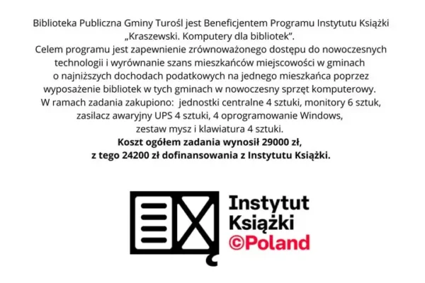 Biblioteki w Turośli i Lemanie z nowym sprzętem komputerowym