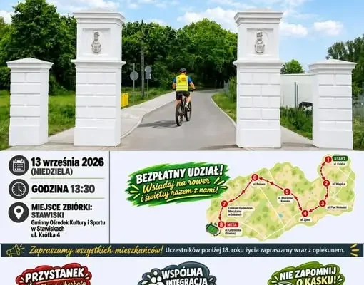 Rajd Rowerowy „Rowerem w 600-lecie Stawisk” już w niedzielę 13 września