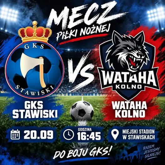 GKS Stawiski zagra z Watahą Kolno. Mecz już 20 września na Miejskim Stadionie