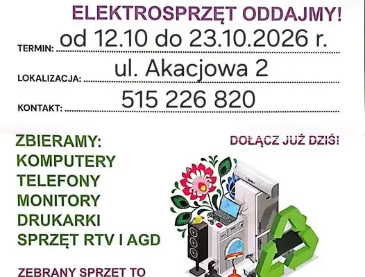 Koło Gospodyń Wiejskich „Turoślanie” włącza się w akcję zbiórki elektrośmieci