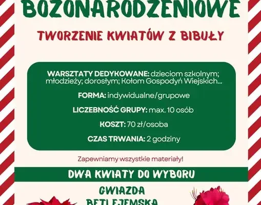 Warsztaty bożonarodzeniowe w Ksebkach – zapisy trwają