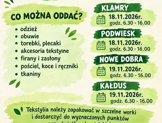 Gmina Chełmno: selektywna zbiórka tekstyliów już w listopadzie