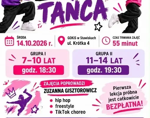 Bezpłatna lekcja tańca w Stawiskach – dziś ruszają zapisy na parkiet