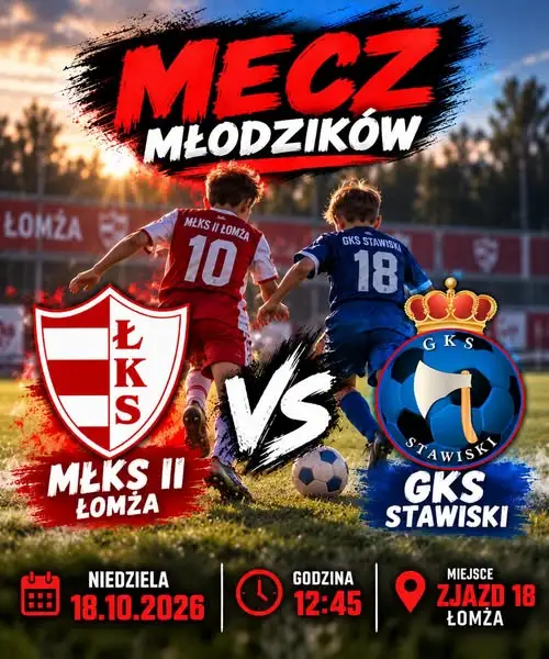 Młodzicy GKS Stawiski zagrają w Łomży z MŁKS II