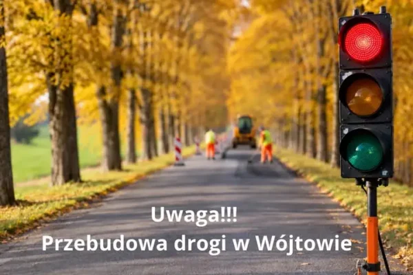Przebudowa DW 593 w Wójtowie: wahadłowy ruch i nowe zatoki