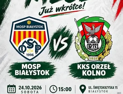 Orzeł Kolno jedzie do Białegostoku po kolejne punkty